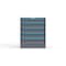 Strong Hold 5 drawer cabinet - (1x 4ft, 3x 5ft, 1x 6ft) - Blue accents - Keyed Alike S3036-PPAAS-0506FS - alternate 1