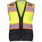 Protectx Class 2 High Visibility Safety Vest, 6 Pockets, Zipper Front, Mesh Back, Lime Green/Black SV-120SM4-GNBK-S - alternate 1