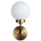 Jonathan Y Caleb 6" 1-Light Contemporary Transitional Iron/Glass LED Vanity Light, Brass Gold/Black/White JYL9056B - alternate 9