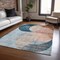 Homeroots 9' X 12' Rust Beige And Teal Blue Geometric Washable Indoor Outdoor Area Rug 604939 - alternate 3