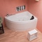 Eago 5Ft Sgl Person Corner White Acrylic Whirlpool Bath Tub - Drain on Left AM161-L - alternate 2