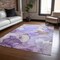 Homeroots 3' X 5' Gray And Purple Abstract Washable Indoor Outdoor Area Rug 559526 - alternate 4