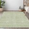 Homeroots 3' X 5' Artichoke Green And Ivory Chevron Washable Indoor Outdoor Area Rug 596231 - alternate 4