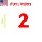 Aacc Self-Adhesive Vinyl Number: 2, Size: 17 cm. Color: Red Font: Anders, 12PK AACC-Anders-N2-Red-M17x12 - alternate 1
