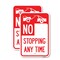 Signmission No Stopping Anytime with Tow Away Graphic, 18'' X 24'' 2 Signs, Heavy Gauge Aluminum, 2PK A-1824-2PACK-23581 - alternate 1