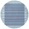 Homeroots 8' Sky Blue And Denim Blue Round Striped Washable Indoor Outdoor Area Rug 610506 - alternate 4