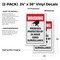 Signmission Video Surveillance, Vinyl Decals Only 24 Inch x 36 Inch, Vinyl Decal, 2PK DSB-2436-2PACK-Video Surveillance - alternate 2
