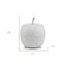 Homeroots 13" White Aluminum Decorative Apple Tabletop Sculpture 383753 - alternate 3