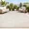 Jonathan Y Nordby High-Low Geometric Arch Scandi Striped Beige/Cream 5 ft. x 8 ft. Indoor/Outdoor Area Rug SCN104E-5 - alternate 1