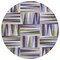 Homeroots 8' Lavender Brown And Green Round Geometric Washable Indoor Outdoor Area Rug 598276 - alternate 5