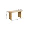 Homeroots 67" Natural Solid Wood Double Pedestal Base Oval Dining Table 712228 - alternate 5