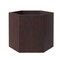Leisuremod Thickster Hexagon Fiberstone & MgO Clay Urn Planter with Cover, Weatherproof, No Assembly TP11BR - alternate 1
