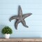 Homeroots 19" Antiqued Silver Resin Starfish Hanging Dimensional Sculpture 401229 - alternate 5