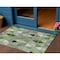 Homeroots 3' X 5' Green And Fern Green Geometric Washable Indoor Outdoor Area Rug 583010 - alternate 1