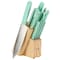 Martha Stewart Everyday 12 Piece Stainless Steel Cutlery and Wood Block Set in Mint 131723.12 - alternate 1
