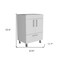 Homeroots 24" White And Silver Wood Freestanding Bathroom Vanity With White Sink 543630 - alternate 3