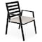 Leisuremod Chelsea Modern Patio Dining Armchair in Aluminum with Removable Cushions, Beige CC20BL-BG - alternate 1
