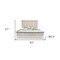 Homeroots White and Beige Shiplap Texture Distressed Solid Wood And Linen King Bed Frame 571388 - alternate 4