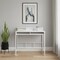 Homeroots 47" White Wood and Metal Computer Desk 490000 - alternate 4