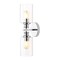 Jonathan Y Jules Edison 16.5" Cylinder 2-Light Iron/Seeded Glass Farmhouse Contemporary LED Wall Sconce, Chrome JYL7577D - alternate 1