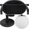 Jonathan Y Louis Parisian Globe 40" 6-Light Metal/Frosted Glass Modern Contemporary LED Vanity Light, Black JYL3560B - alternate 4