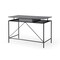 Homeroots 43" Gray and Black Writing Desk 543758 - alternate 3