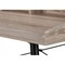 Homeroots 47" Taupe and Black Wood and Metal Parsons Computer Desk 489834 - alternate 4