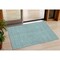 Homeroots 3' X 5' Teal Blue And Silver Geometric Washable Indoor Outdoor Area Rug 594509 - alternate 1