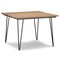 Homeroots 42" Natural and Black Solid Wood and Iron Square Dining Table 640718 - alternate 1