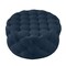 Homeroots 33" Navy Blue Linen Tufted Round Cocktail Ottoman 568054 - alternate 4