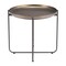 Homeroots 21" Bronze and Gray Steel Round Cross Legs End Table 556542 - alternate 5