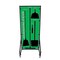5S Supplies 5S Housekeeping Shadow Board Broom Station Version 14 - Green Board / Black Shadows  With Broom HSB-V14-GREEN-KIT - alternate 1