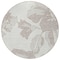 Homeroots 8' Ivory Beige And Taupe Round Floral Washable Indoor Outdoor Area Rug 589544 - alternate 6