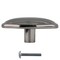 Brixwell Long Oval Cabinet Knob For Kitchen And Home Hardware 1-1/4 in Dia Satin Chrome BX80441SCH - alternate 2