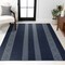 Jonathan Y Nautisk Trellis Stripe Non-Slip Machine-Washable Navy/Gray 3 ft. x 5 ft. Area Rug WSH120A-3 - alternate 5