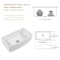 Wrightmaster 33 in. Curved Apron-Front Single Bowl White Ceramic Kitchen Sink w/Bottom Grids and Basket Strainer ZOR-AW331910DS - alternate 4