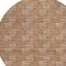 Homeroots 8' Copper And Beige Round Geometric Washable Indoor Outdoor Area Rug 595027 - alternate 4