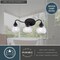 Vaxcel Shirley 3-Light Vanity Light, Matte Black, Clear Fluted Tulip Glass, 21.25-In. Wide W0582 - alternate 5