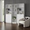 Homeroots Set of Three White Wood Five Tier Modular Bookcase with Four Doors, 3PK 546621 - alternate 2