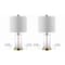 Jonathan Y Abner 21" Glass Modern Contemporary USB Charging LED Table Lamp, Brass Gold, 2PK JYL8500B-SET2 - alternate 6