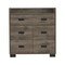 Homeroots 34" Dark Brown Five Drawer Dresser 544015 - alternate 6