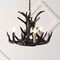 Jonathan Y Nelle 18" Adjustable Resin Antler 3-Light Dimmable LED Chandelier, Black JYL6304B - alternate 5