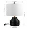 Jonathan Y Malone 20" Modern Transitional Ribbed Tapered Ginger Jar Resin/Metal LED Table Lamp, Black JYL5517A - alternate 8