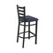 Holland Bar Stool Co 30" Stationary Bar Stool, Black Wrinkle, Graph Anchor Seat 40030BW014 - alternate 4