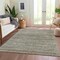 Homeroots 5' X 8' Pewter Striped Washable Indoor Outdoor Area Rug 607969 - alternate 6