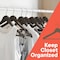 Lifemaster Wooden Clothes Hangers, Non-Slip, Space-Saving, 360 Deg Swivel Hook, Holds 10lbs, 30PK CMPWH30VT - alternate 9