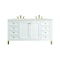 James Martin Vanities Chicago 60 in. Double Vanity, Glossy White, w/ 3 CM Lime Delight Silestone Top 503-V60D-GW-3LDL - alternate 1