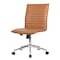 Boss Office Products Task Chair, Armless in Caramel Vinyl, Chrome Base B9534C-CML - alternate 4