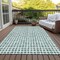 Homeroots 3' X 5' Teal Blue And Ivory Geometric Washable Indoor Outdoor Area Rug 583318 - alternate 5