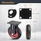 Powertec 8'' Caster Wheels 2 Swivel & 2 Fixed, Heavy Duty Casters with Rubber Knobby Tread, 4PK 17055N - alternate 3
